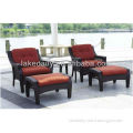 2012 Hot sale poolside rattan double chaise lounge